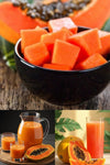 Ripe Papaya with Fresh Cubes