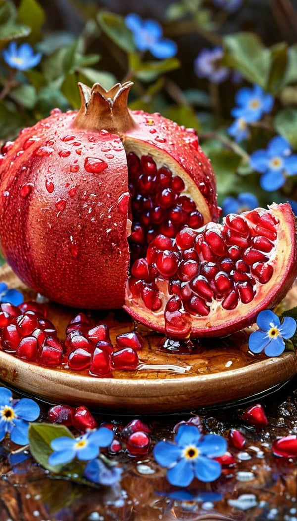 Fresh Pomegranate with Juicy Arils