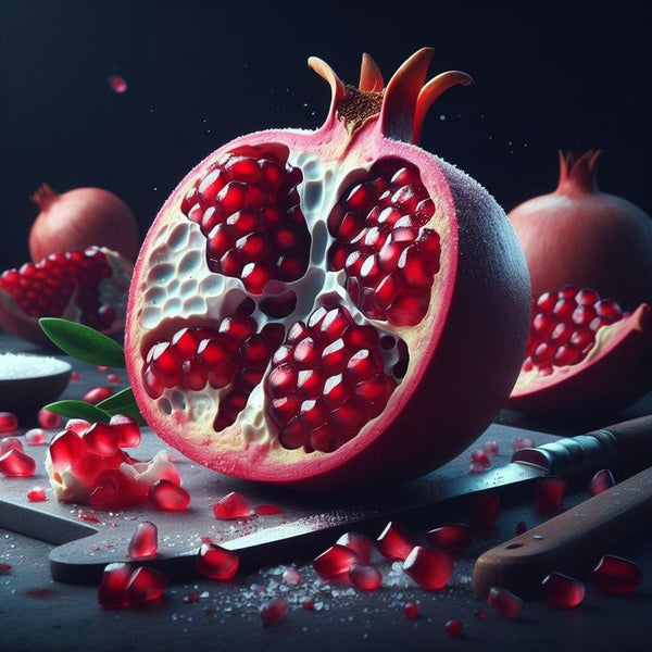 Fresh Pomegranate with Juicy Arils